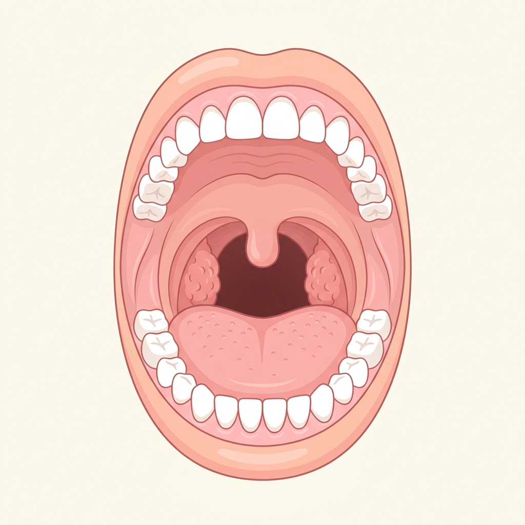 扁桃腺解剖示意圖